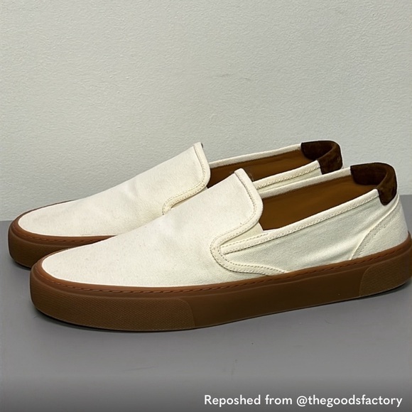 NWOT Saint Laurent Venice Canvas Slip Ons - Picture 2 of 9